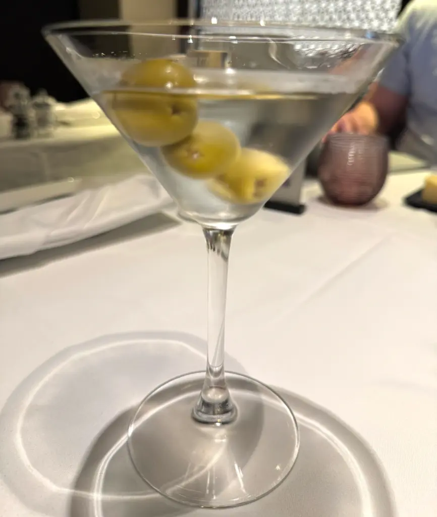 Testing out the Martini bar