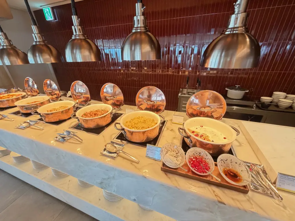 Hot food options at dinner Hot food options at dinner