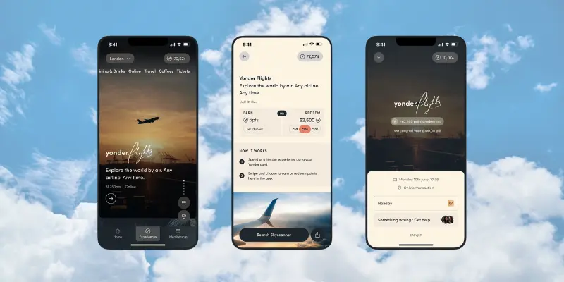 The Yonder flights app allows you to swap points for travel