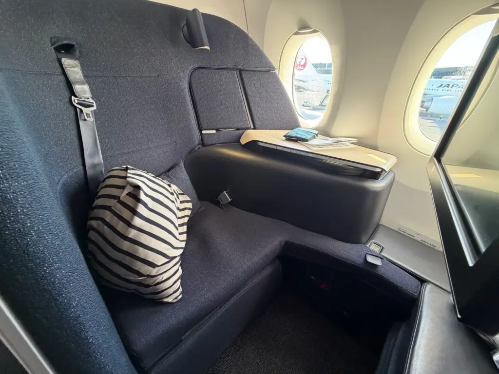 The Finnair business class seat The Finnair business class seat