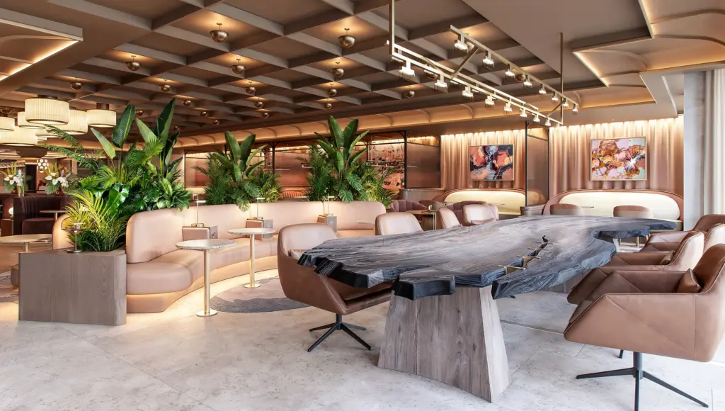 The seating space in the new Aspire lounge at LCY