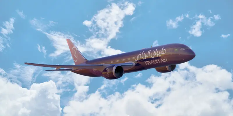 Riyadh Airs 787 9 the plane type flying MAN to RUH