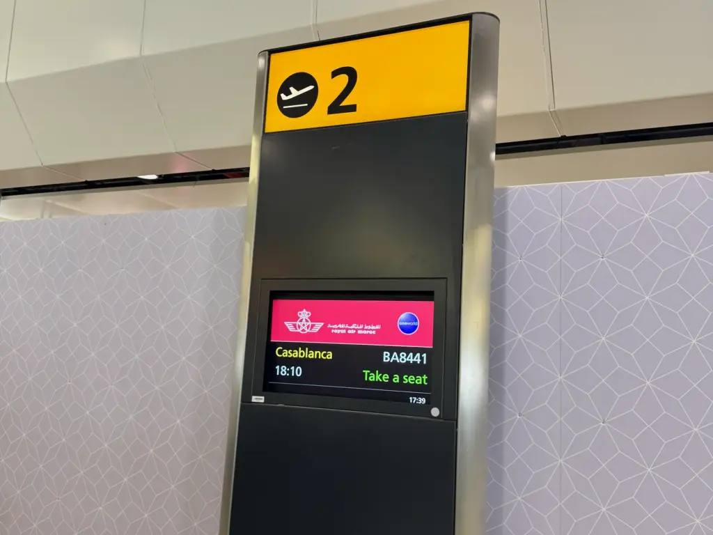 Our flight boarded from Gate 2 in T4