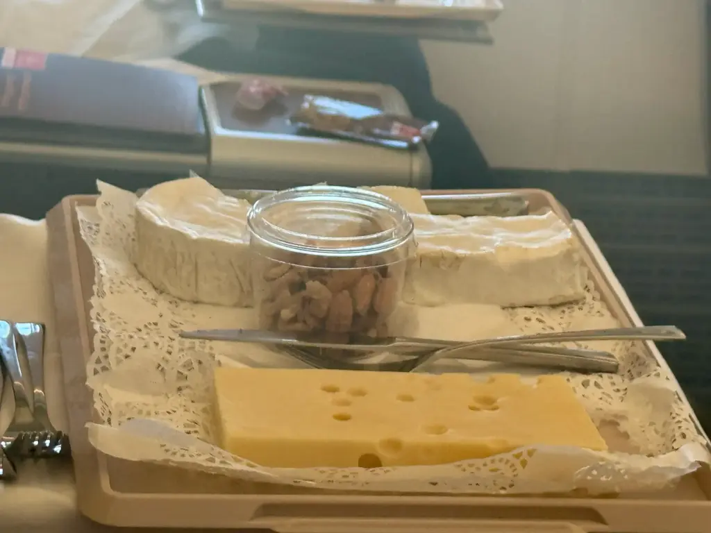 The onboard cheese trolley