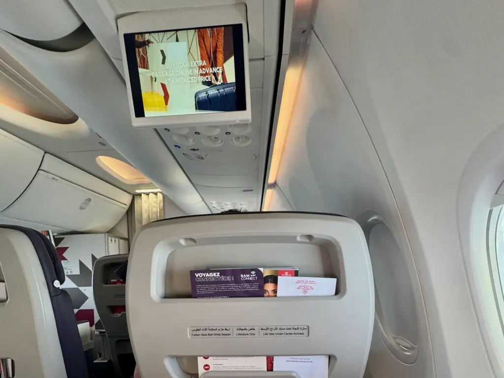 No IFE but instead a share TV screen in the ceiling