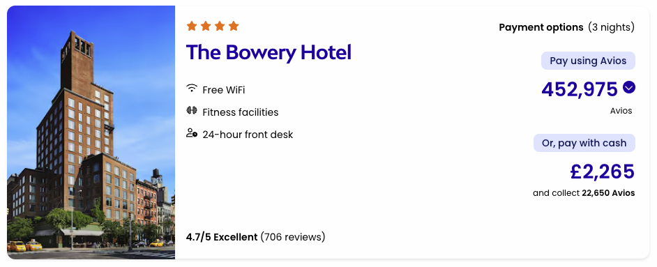 The Bowery in NYC All yours for just under half a million Avios The Bowery in NYC All yours for just under half a million Avios