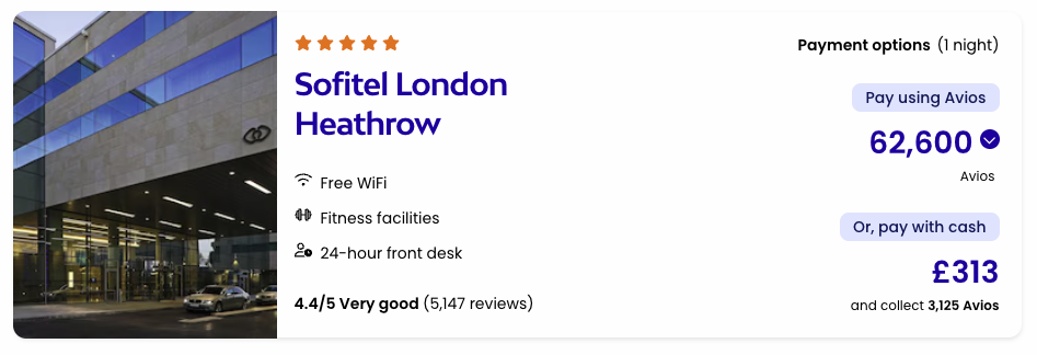 The Sofitel at Heathrow T5 bookable using Avios The Sofitel at Heathrow T5 bookable using Avios