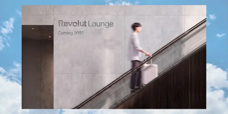 A hint at the visuals of the Revolut Lounge