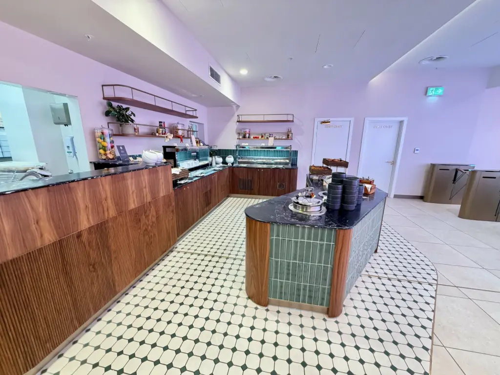A photograph showing some of the healthier food options in the lounge