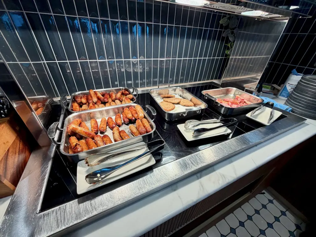 A photograph of some of the hot food options